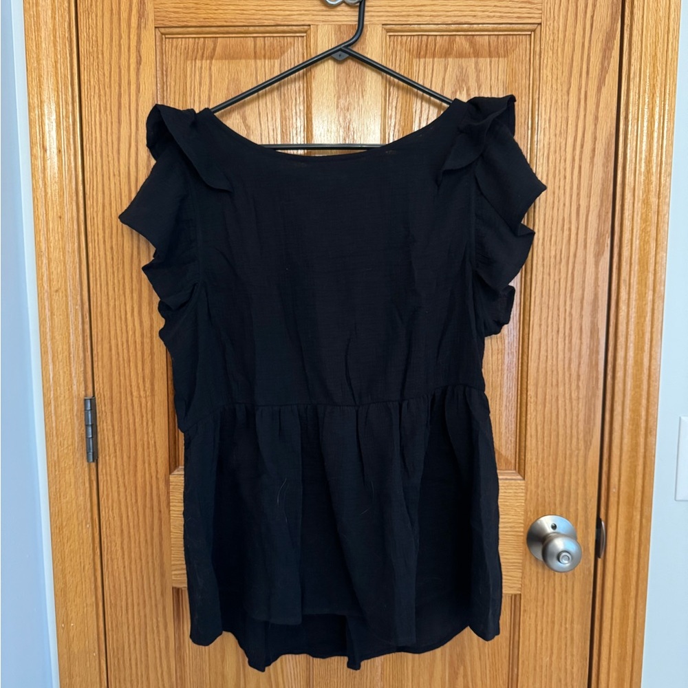 Black Flowy Summer Top